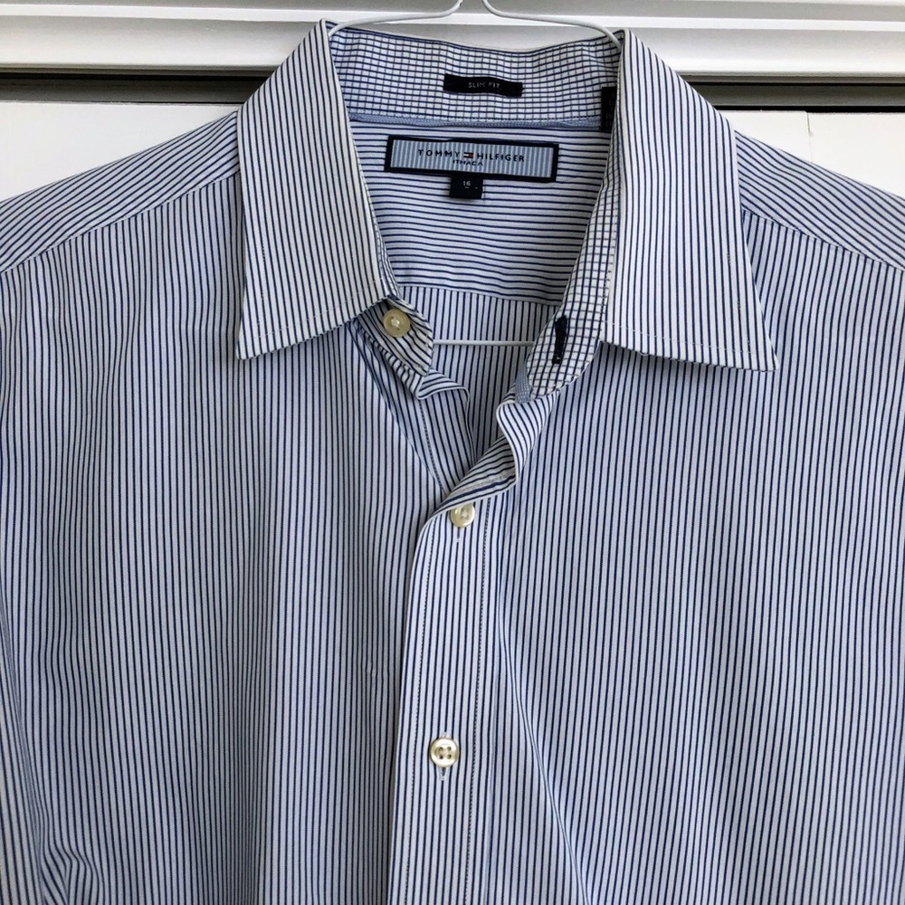 Used Tommy Hilfiger Casual Shirt Slim Fit 16 34-35
